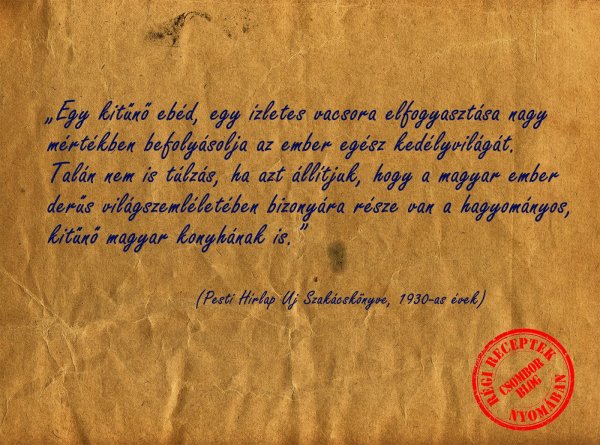 magyar konyha - magyar derű